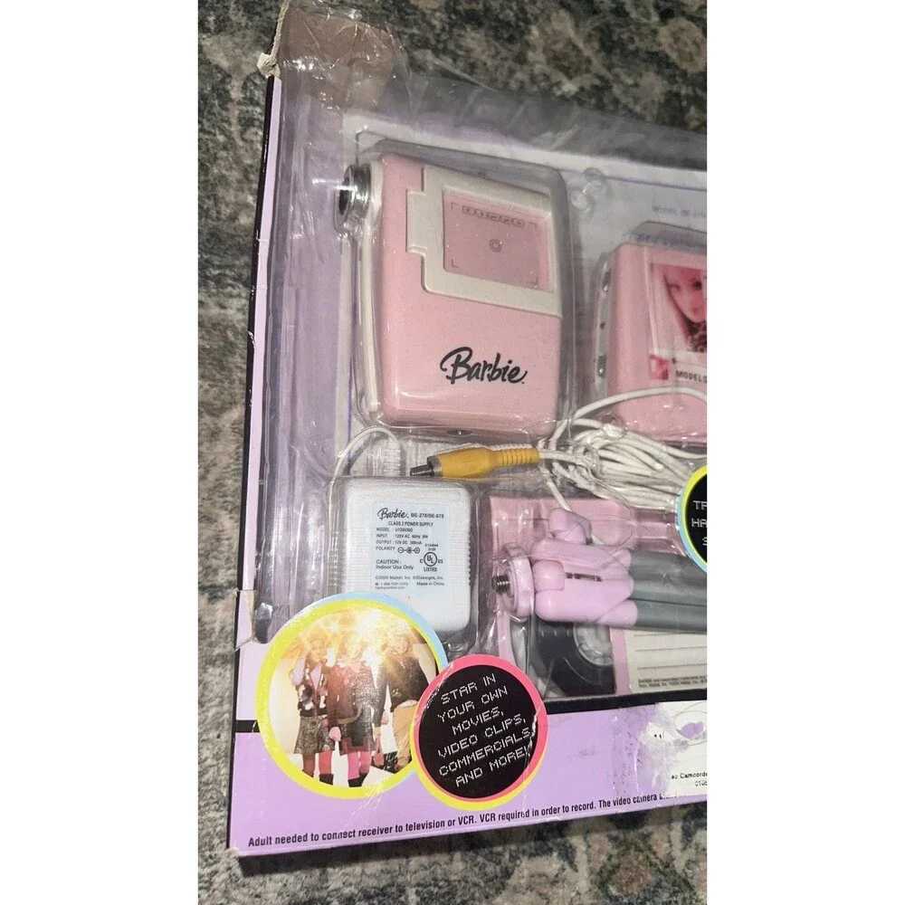 BARBIE VIDEO CAM WIRELESS VIDEO CAMERA PLAY SET - NEW OPEN BOX